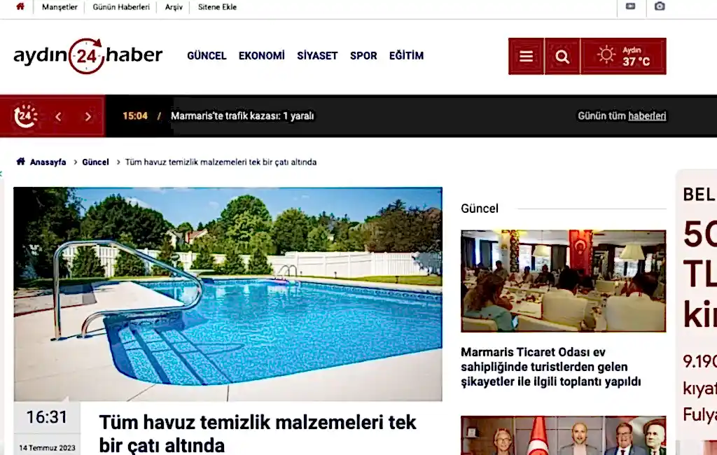 Tüm malzemeler tek çatı altında Havuz Yapımı