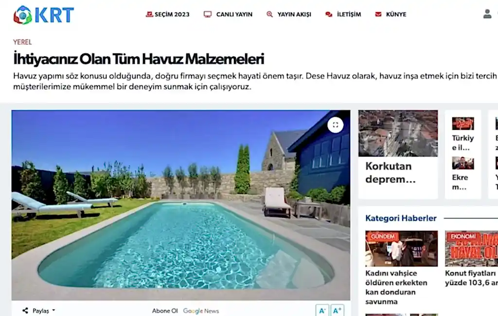 İhtiyacınız Olan Havuz Malzemeleri Havuz Yapımı